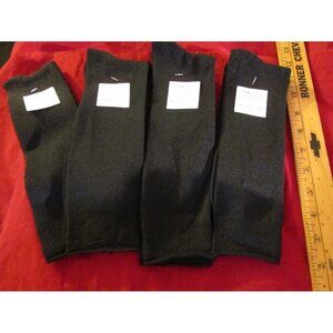4 Pair Large Army Issue 80% Polypropylene Black Liner Socks 10-13 USA